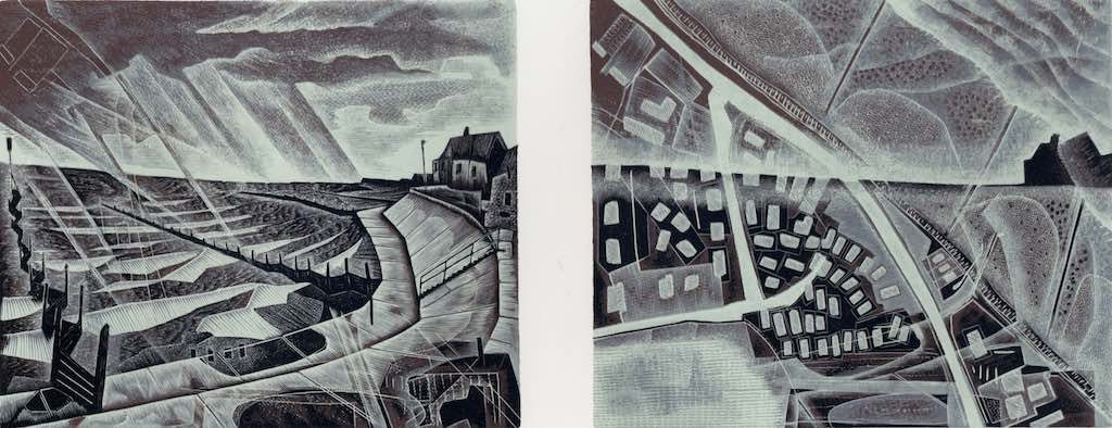 Walcott : Sea Rising - wood engraving by Neil Bousfield